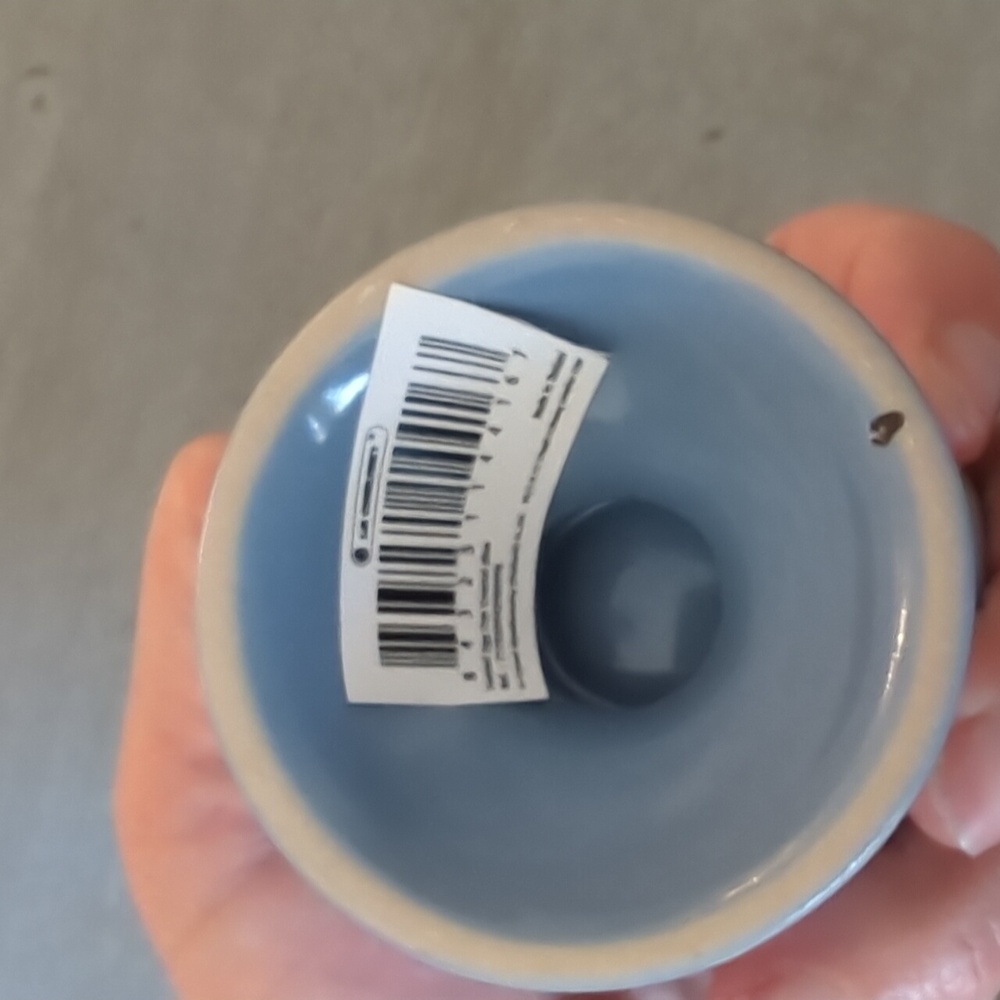 Footed Le Creuset Light Blue Egg Cups. Set Of 2 - Picture 4 of 4